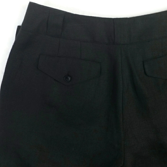 Vintage Talbots Black Irish Linen Straight Leg Lined Ankle Pants Womens Size 4 - Picture 11 of 14